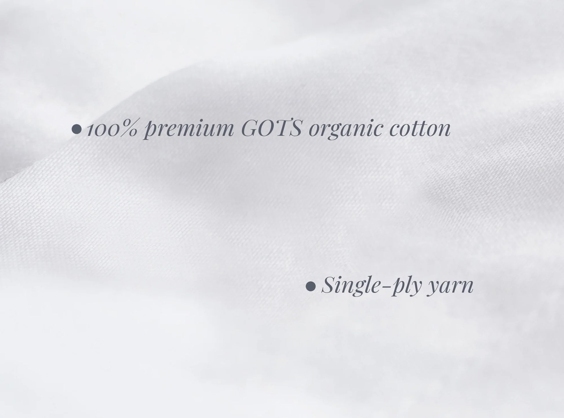 Buttery soft texture of organic sateen sheet set - single-ply cotton weave